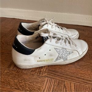 Golden goose superstar sneakers glitter star